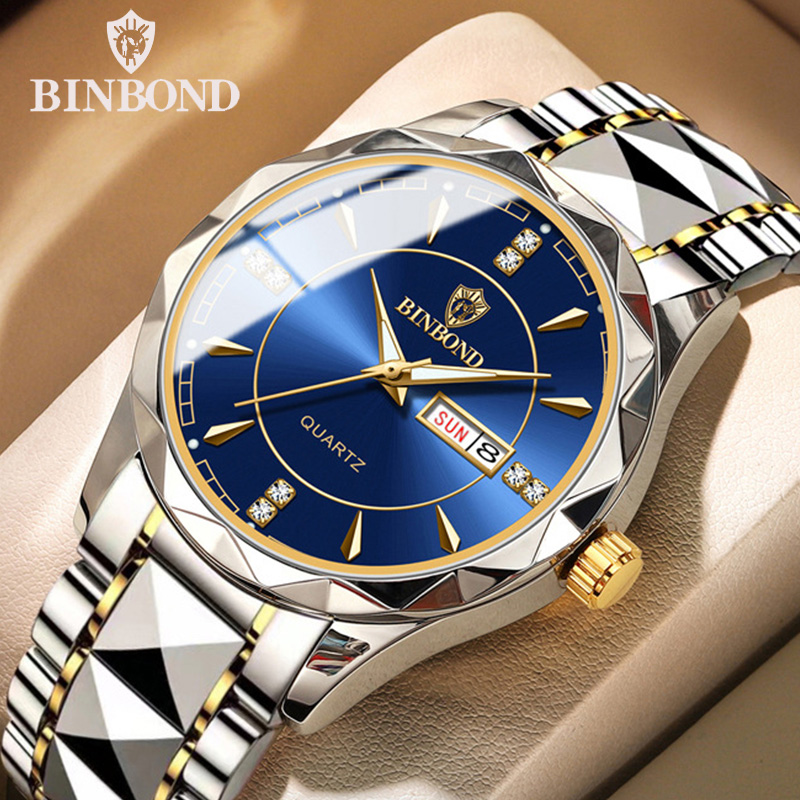 Luxury Watch Top 10 - BINBONG zegarek biznesowy mężczyźni wodoodporny sportowy